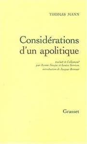 Tapa de Considérations d'un apolitique