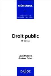 Tapa de Droit public