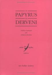 Tapa de Le papyrus de Derveni