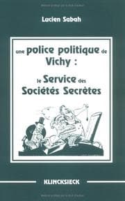 Tapa de Une police politique de Vichy