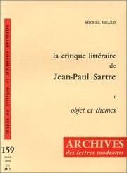 Tapa de La critique littéraire de Jean-Paul Sartre