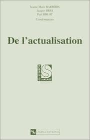 Tapa de De l'actualisation