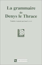 Tapa de La grammaire de Denys le Thrace (Sciences du langage)