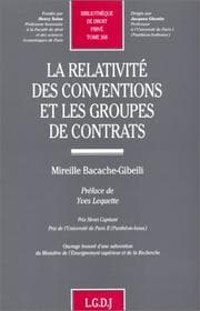 Tapa de La relativité des conventions et les groupes de contrats