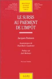 Tapa de Le sursis au paiement de l'impôt