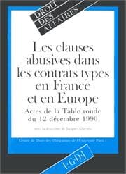 Tapa de Les Clauses abusives dans les contrats types en France et en Europe