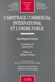 Tapa de L' arbitrage commercial international et l'ordre public