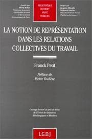 Tapa de La notion de représentation dans les relations collectives du travail
