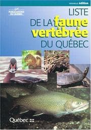 Tapa de Liste de la faune vertébrée du Québec