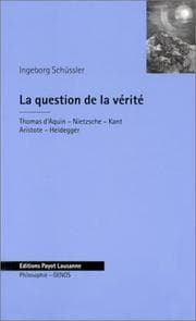 Tapa de La Question de la vérité