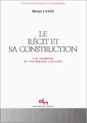 Tapa de Le récit et sa construction