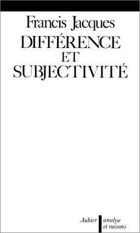 Tapa de Différence et subjectivité