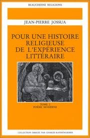 Tapa de Pour une histoire religieuse de l'expérience littéraire