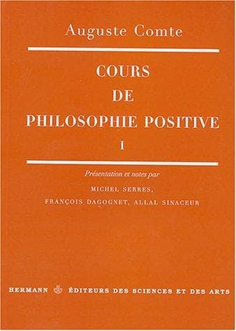 Tapa de Cours de philosophie positive