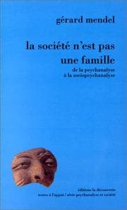 Tapa de La société n'est pas une famille
