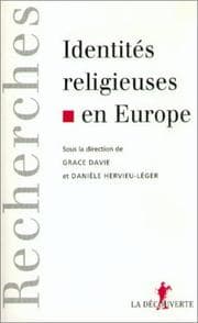 Tapa de Identités religieuses en Europe (Collection "Recherches") (French Edition)