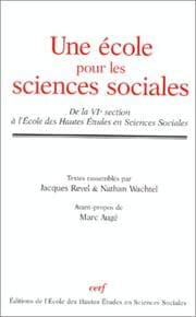 Tapa de Une école pour les sciences sociales