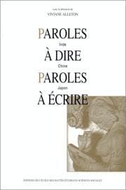 Tapa de Paroles à dire, paroles à écrire