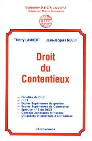 Tapa de Droit du contentieux