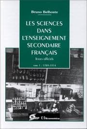 Tapa de Les sciences dans l'enseignement secondaire français