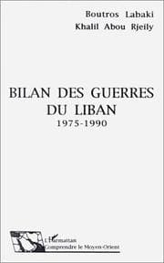 Tapa de Bilan des guerres du Liban, 1975-1990