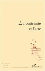 Tapa de La contrainte et l'acte