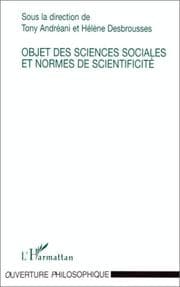 Tapa de Objet des sciences sociales et normes de scientificité
