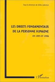 Tapa de Les droits fondamentaux de la personne humaine en 1995 et 1996
