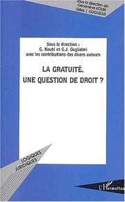 Tapa de La gratuité, une question de droit