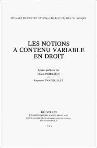 Tapa de Les Notions à contenu variable en droit