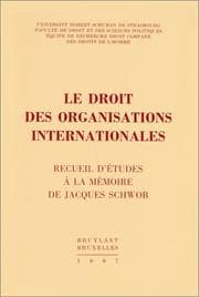 Tapa de Le droit des organisations internationales