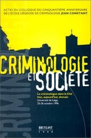 Tapa de Criminologie et société