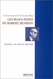 Tapa de Les blocs-notes de Robert Henrion