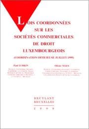 Tapa de Lois coordonnées sur les sociétés commerciales de droit luxembourgeois