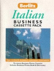 Tapa de Berlitz Italian Business Cassette Pack (Berlitz Business Cassette Packs Series)