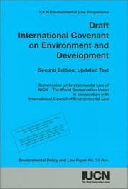 Tapa de Draft International Covenant on Environment and Development