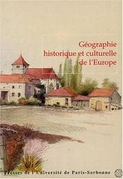 Tapa de Géographie historique et culturelle de l'Europe