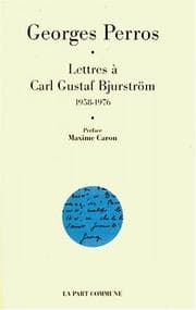 Tapa de Lettres à Carl Gustaf Bjurström