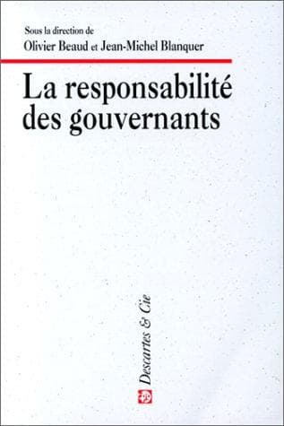 Tapa de La responsabilité des gouvernants
