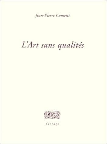 Tapa de L' art sans qualités