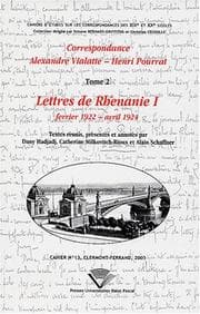 Tapa de Correspondance Alexandre Vialatte-Henri Pourrat, 1916-1959