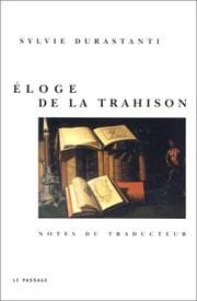 Tapa de Eloge de la trahison