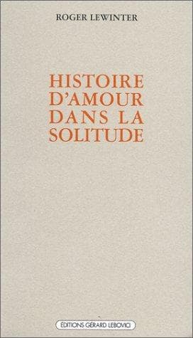 Tapa de Histoire d'amour dans la solitude