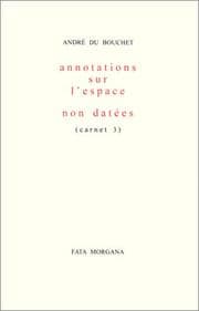 Tapa de Annotations sur l'espace, non datées (carnet 3)