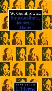 Tapa de Structuralisme, jeunesse, Dante