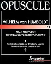 Tapa de Essais esthétiques sur Hermann et Dorothée de Goethe