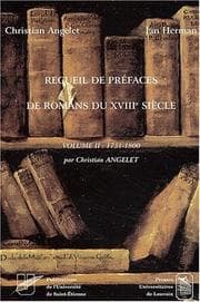 Tapa de Recueil de préfaces de romans du XVIIIe siècle