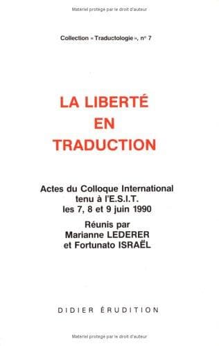 Tapa de La Liberté en traduction