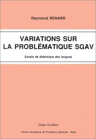Tapa de Variations sur la problématique SGAV