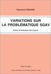 Tapa de Variations sur la problématique SGAV